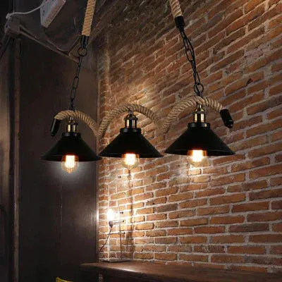 Creative Dining Hall Lamp Bar Personalized Hemp Rope Chandelier Coffee Shop Internet Cafe Lamps