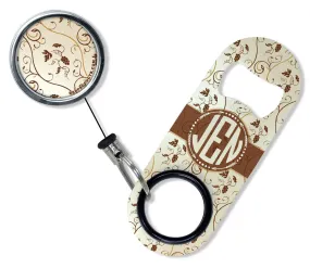 CUSTOMIZABLE Mini Bottle Opener with Retractable Reel - Vintage Design 2