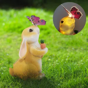 Cute Rabbit Garden Solar Lights Animal Decoration