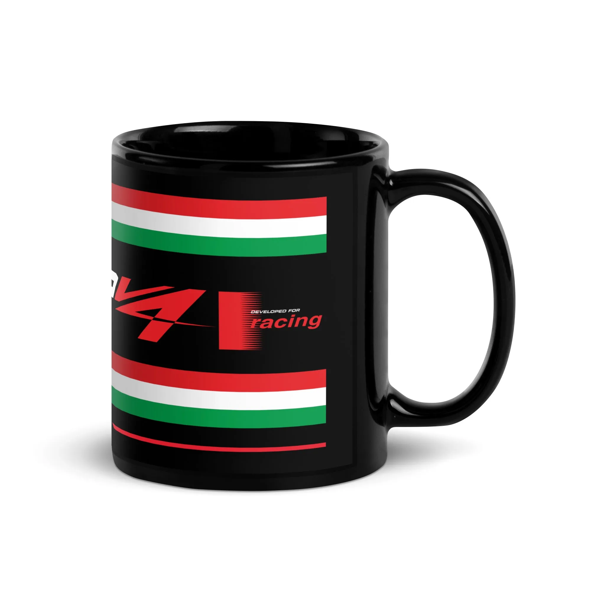 Designed Black Glossy Mug - Cup Inspired Aprilia Tuono V4 Motorcycle Model - MM6253