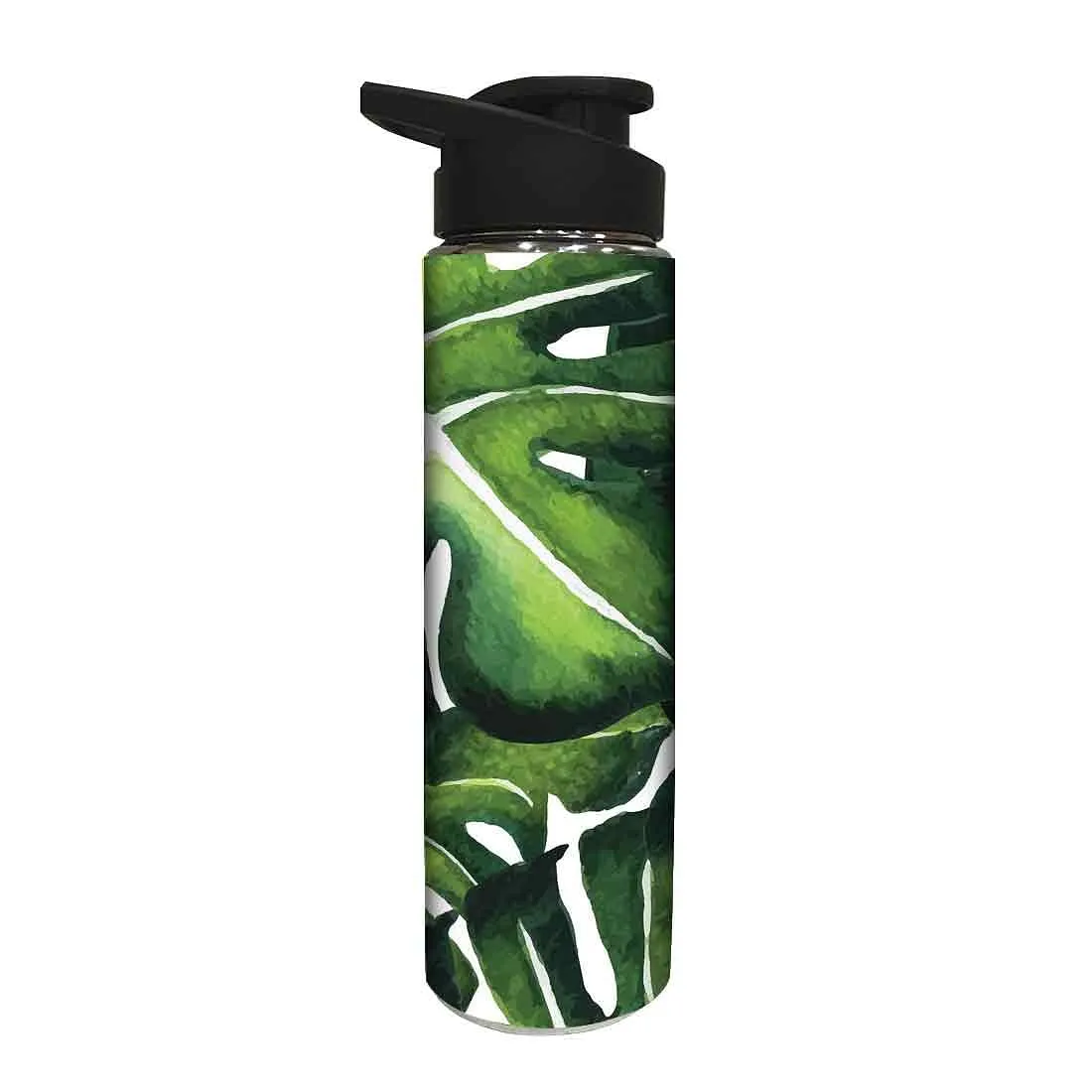 Designer Sipper Running Water Bottles for Kids - Monstera