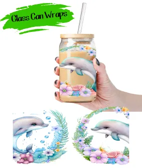 Dolphin Wrap for 16/20 oz Cups - UV DTF or Sublimation (SHIPS IN 3-7 BUS DAYS)