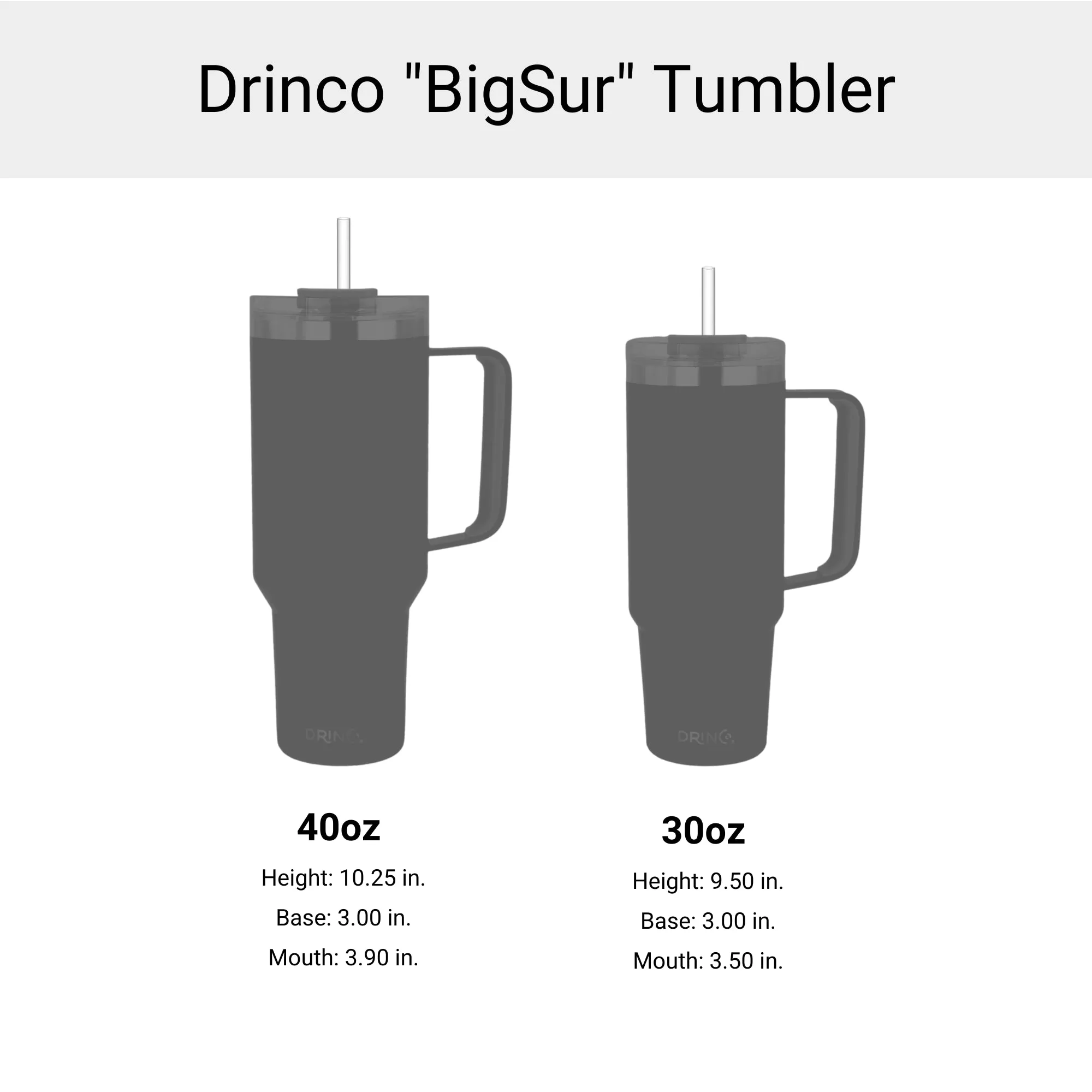 DRINCO® 40oz BugSur Tumbler with Handle - Lemon