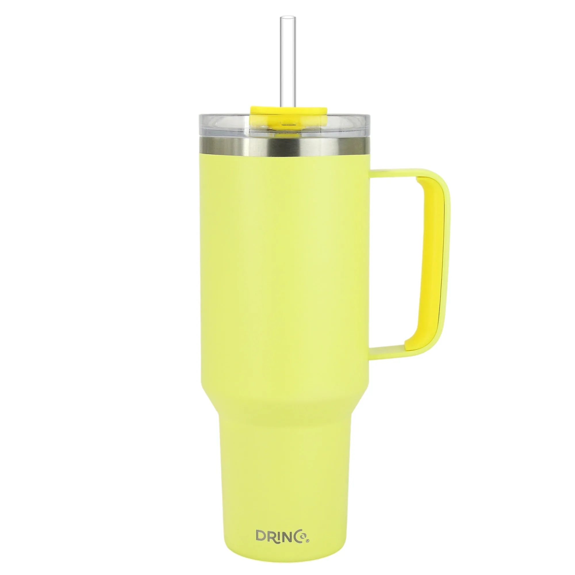 DRINCO® 40oz BugSur Tumbler with Handle - Lemon