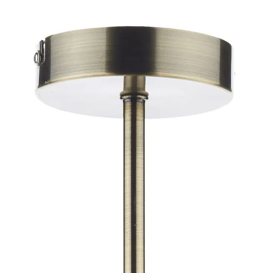 Dublin 5 Light Semi Flush Antique Brass