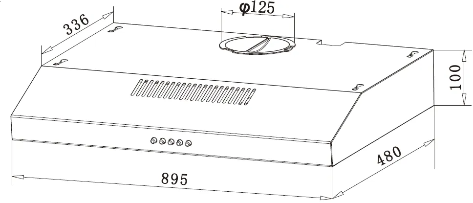 EF EFCH9103TSS 90CM Slimline Hood EFCH 9103T SS