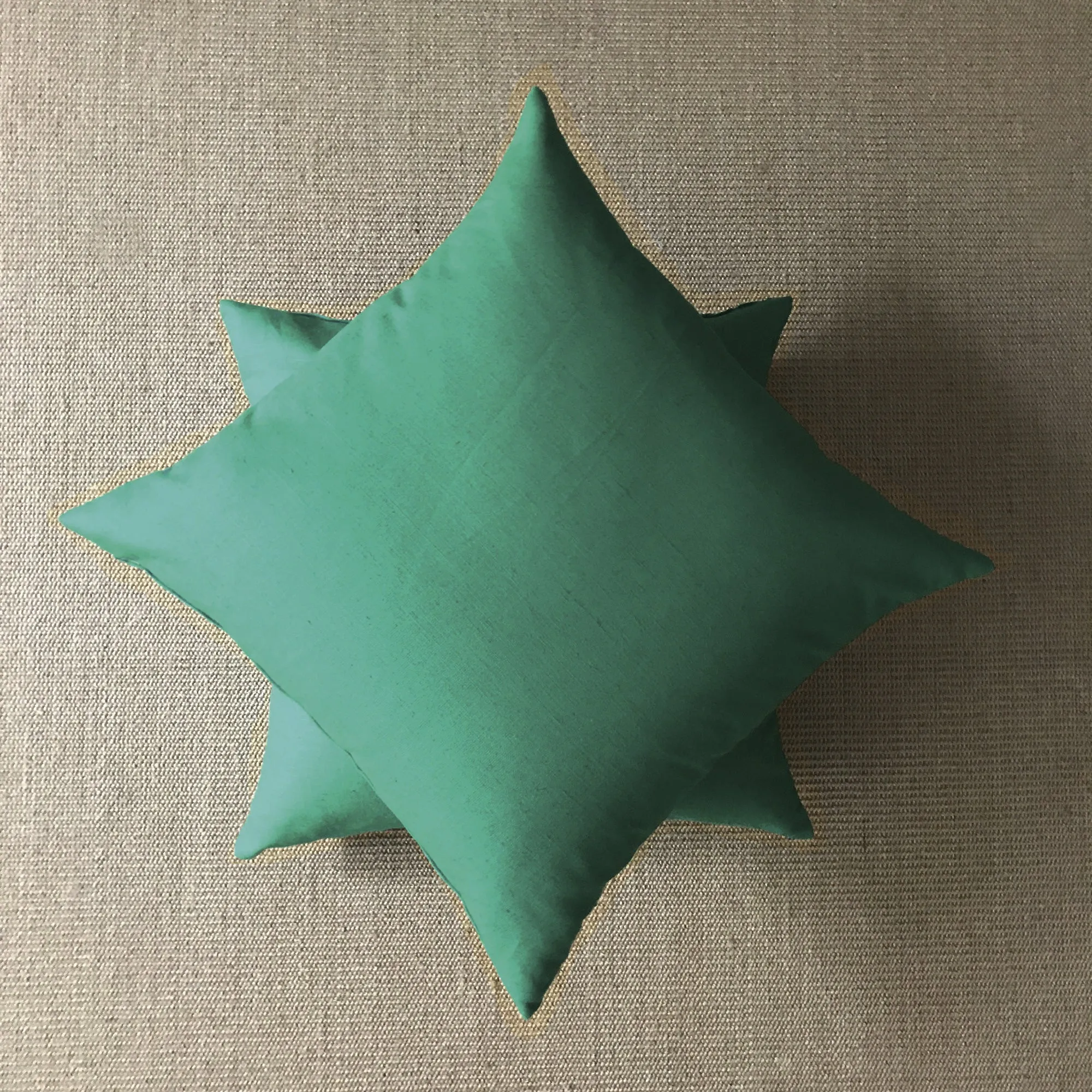 Emerald Green Solid Throw Pillow Cover 22x22