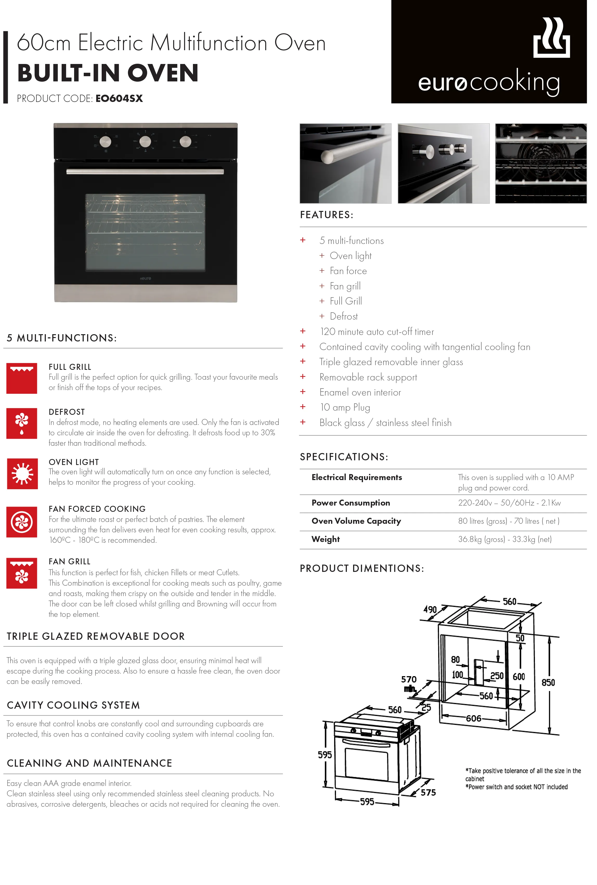 Euro Appliances EI04 60cm Induction Package