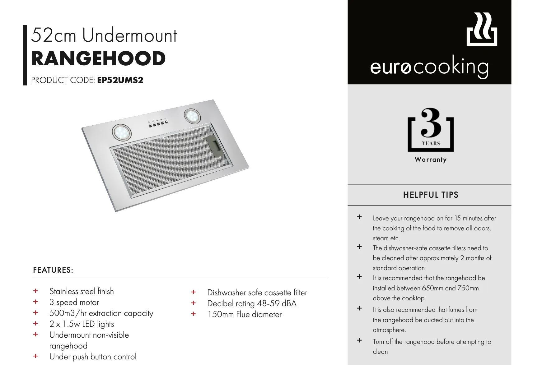 Euro Appliances EI04 60cm Induction Package