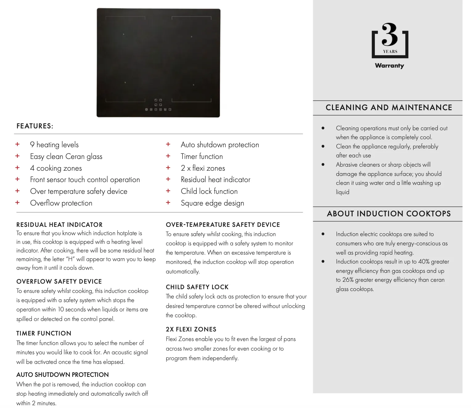 Euro Appliances EI04 60cm Induction Package