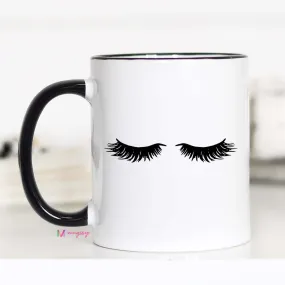 Eyelash Mug, Eyelash Coffee Mug, CM