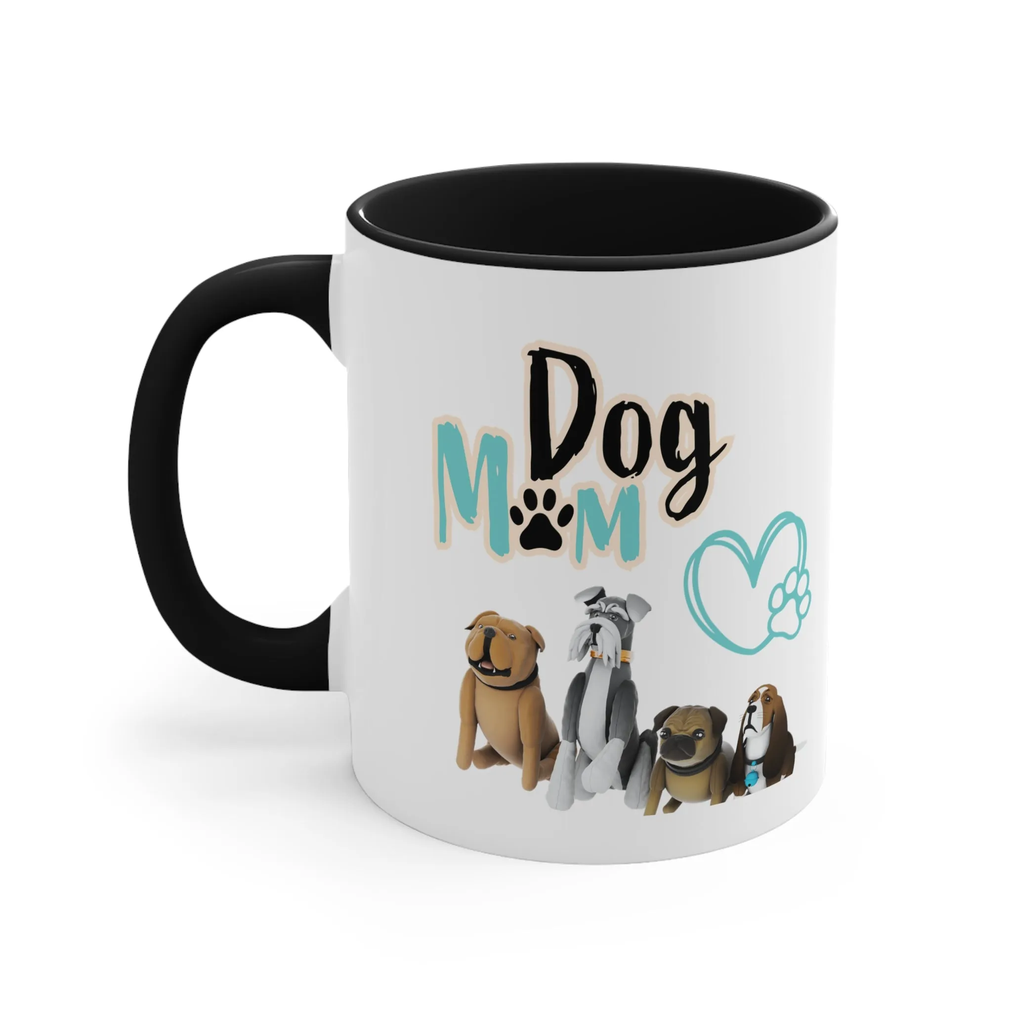 Fantastic Dog Mom with Cute Dogs on Multi-Color Coffee Mug for Dog Owners