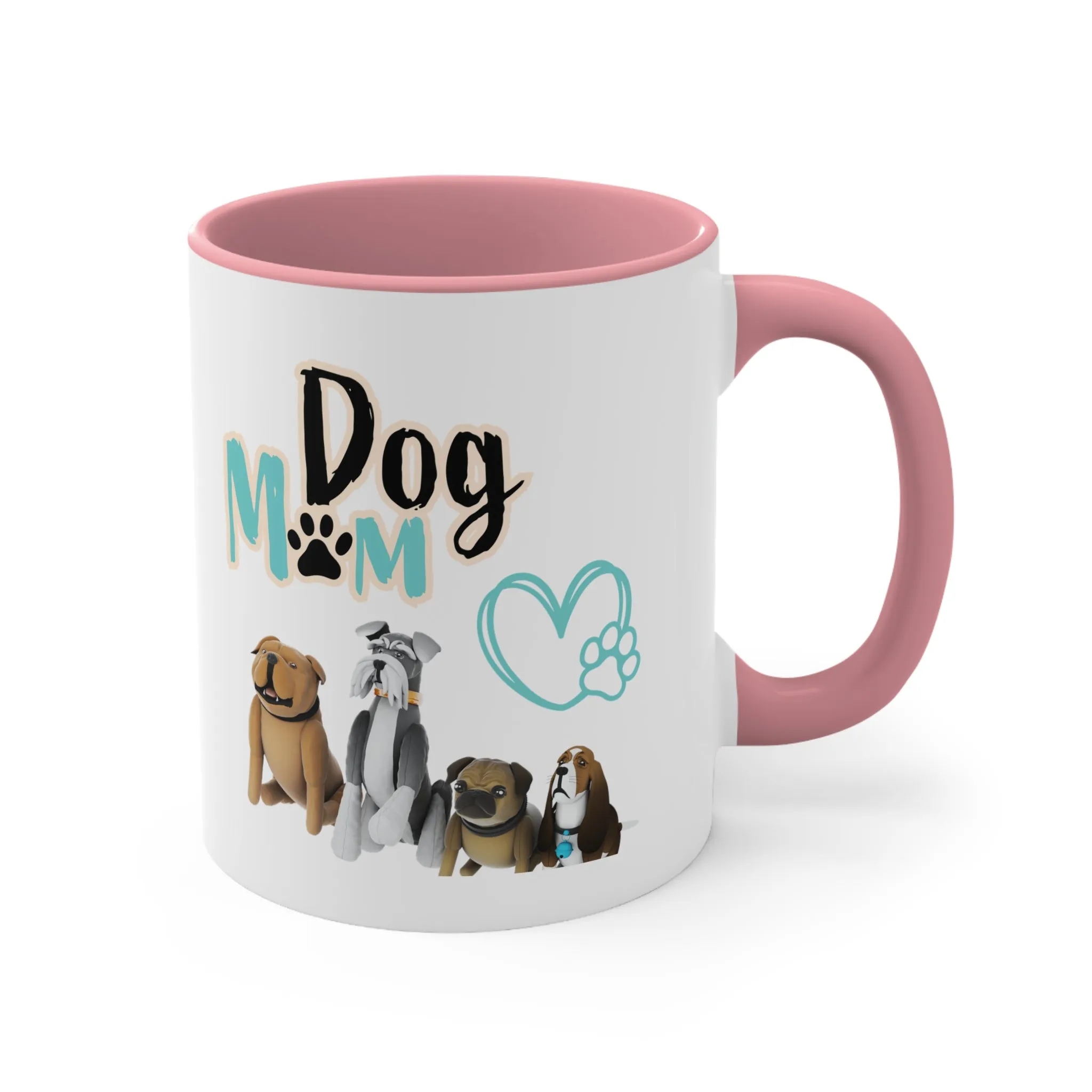 Fantastic Dog Mom with Cute Dogs on Multi-Color Coffee Mug for Dog Owners