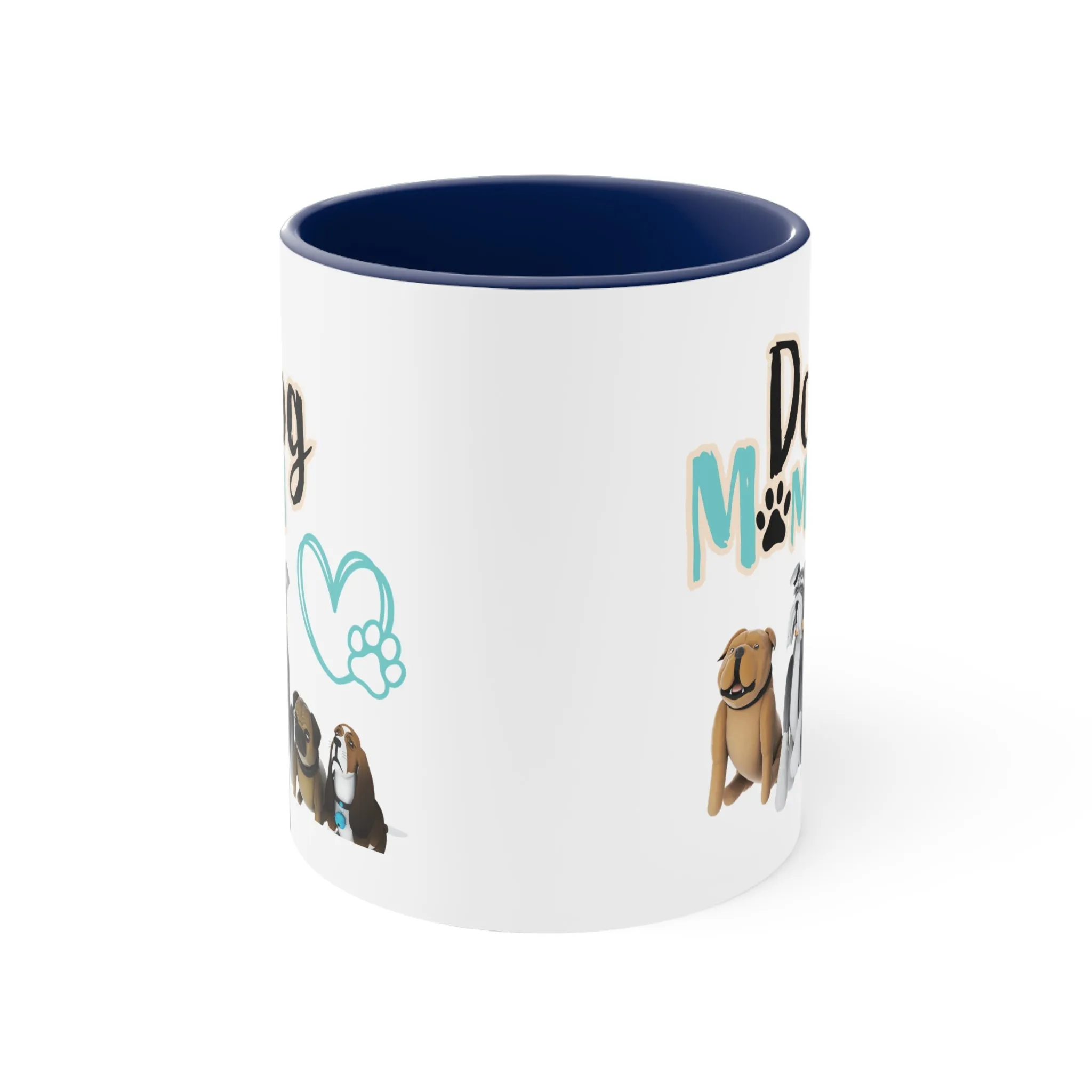 Fantastic Dog Mom with Cute Dogs on Multi-Color Coffee Mug for Dog Owners