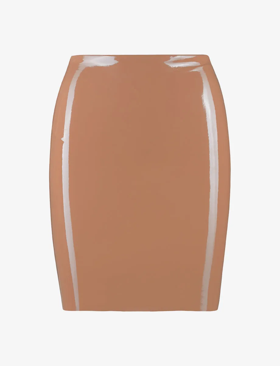 Faux Patent Leather Mini Skirt