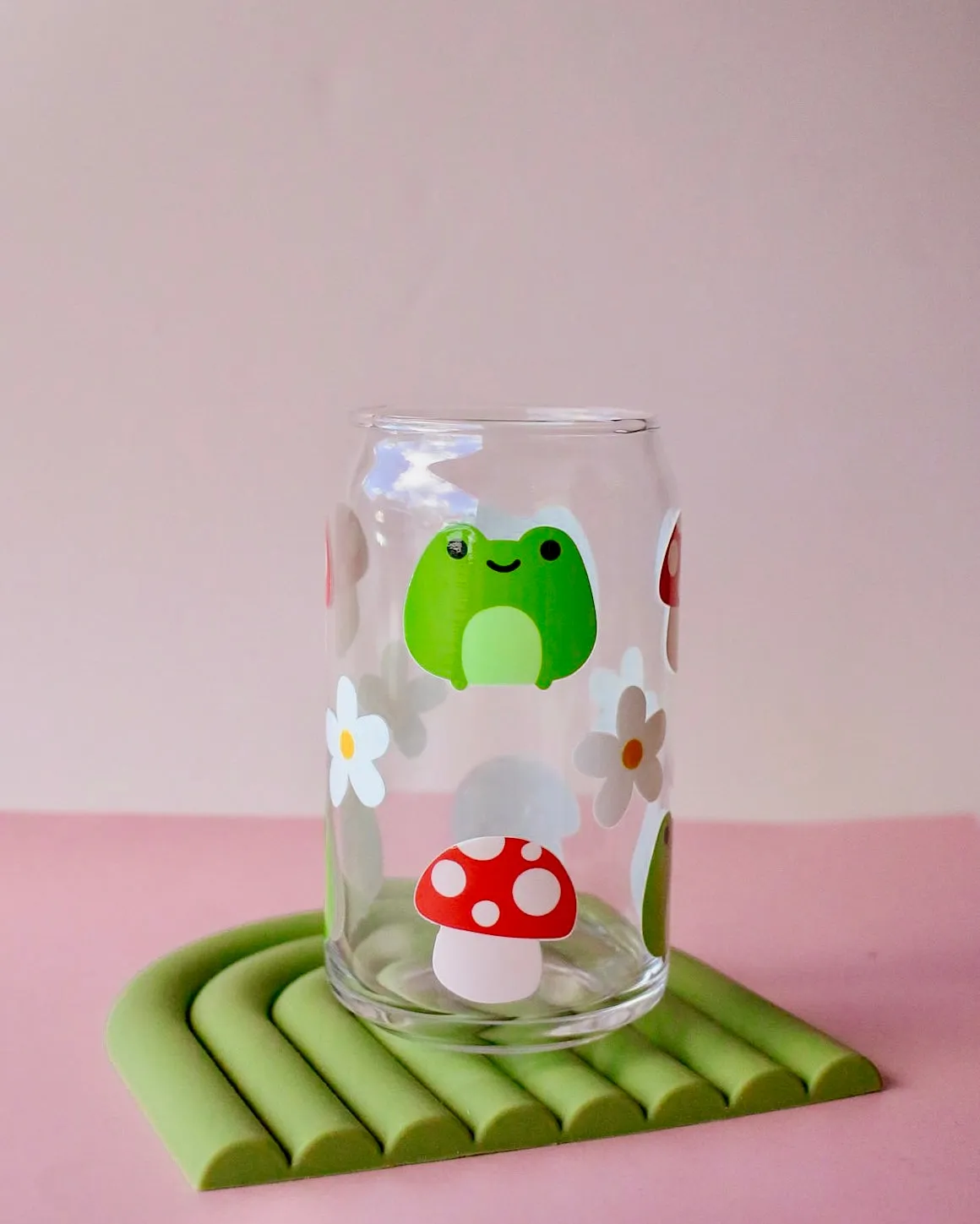 Frog   Mushroom Glass Cup