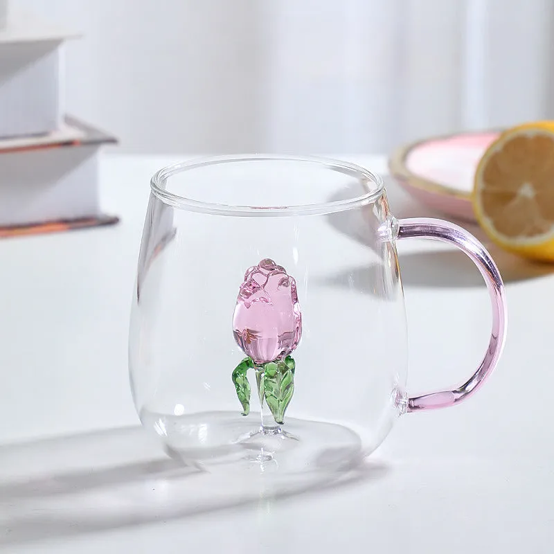 Gohobi Animal & Plant Colourful Glass Tea Mug