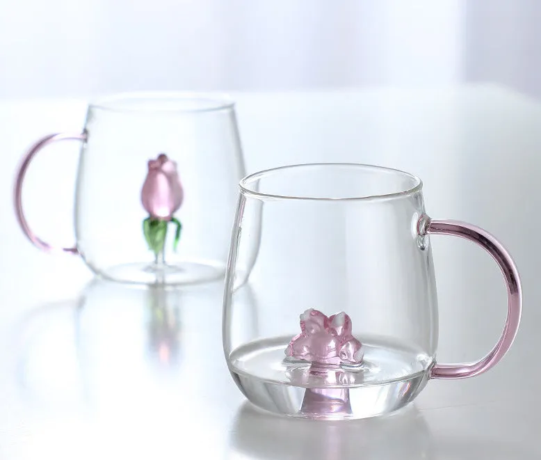 Gohobi Animal & Plant Colourful Glass Tea Mug