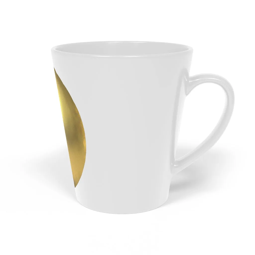 Gold Material Latte Mug, 12oz