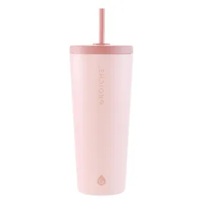 GROSCHE JASPER Insulated 23oz Tumbler with Straw, Peach Rose Pink - Pack of 4