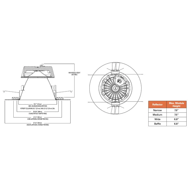 Halo Commercial 81 8" Baffle Reflector