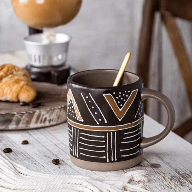 Handmade Retro Coffee Cup – Luxury Vintage-Style Coffee Mug