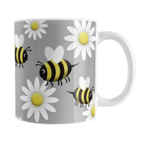 Happy Bee and Daisy Pattern Mug