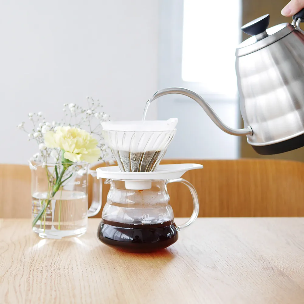 Hario V60 Glass Coffee Dripper White - Size 01 - Bundle of 12