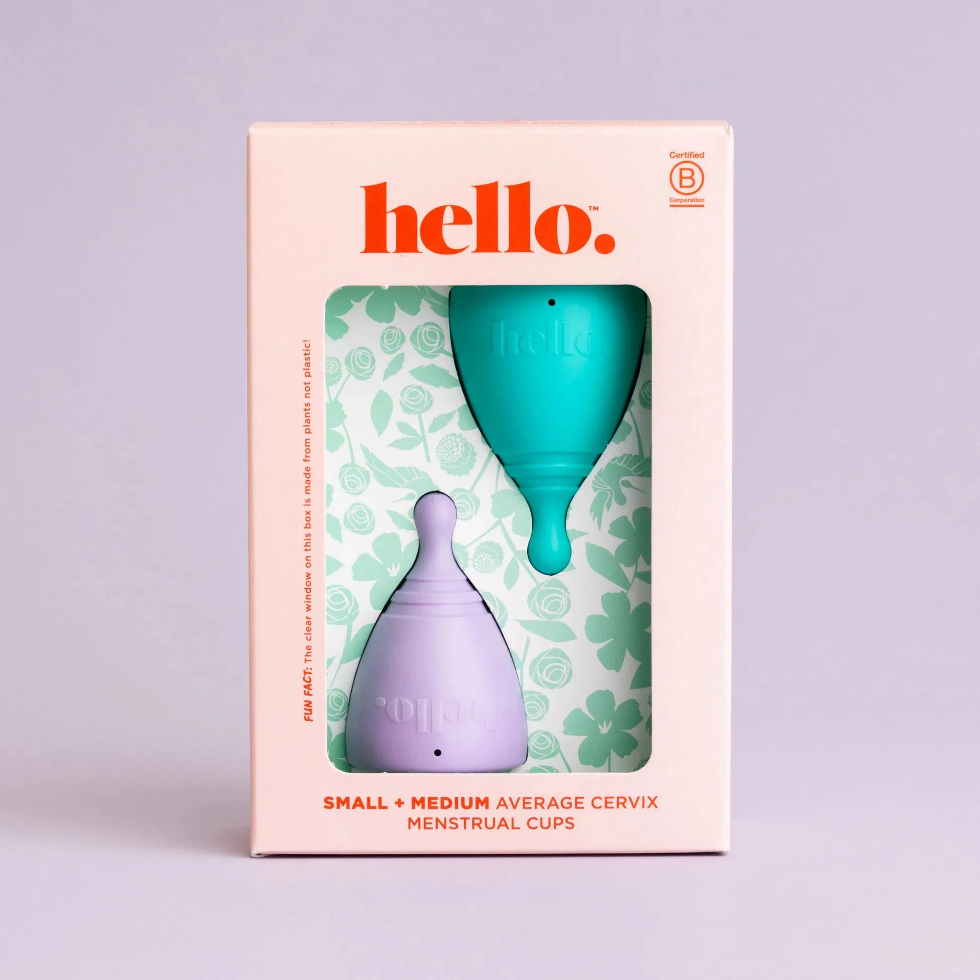 HELLO Menstrual Cup Double Box - S Lilac   M Blue