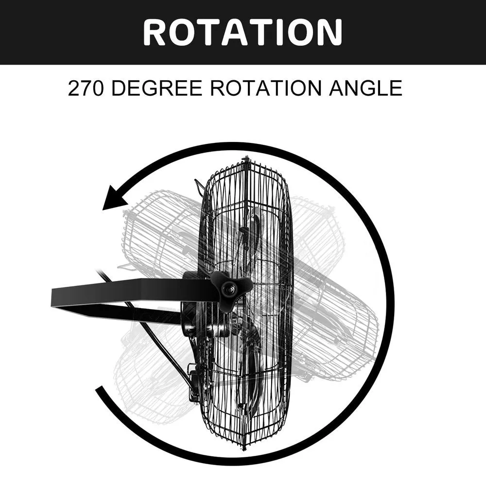 High Velocity Metal Wall Mount Fan-20inch