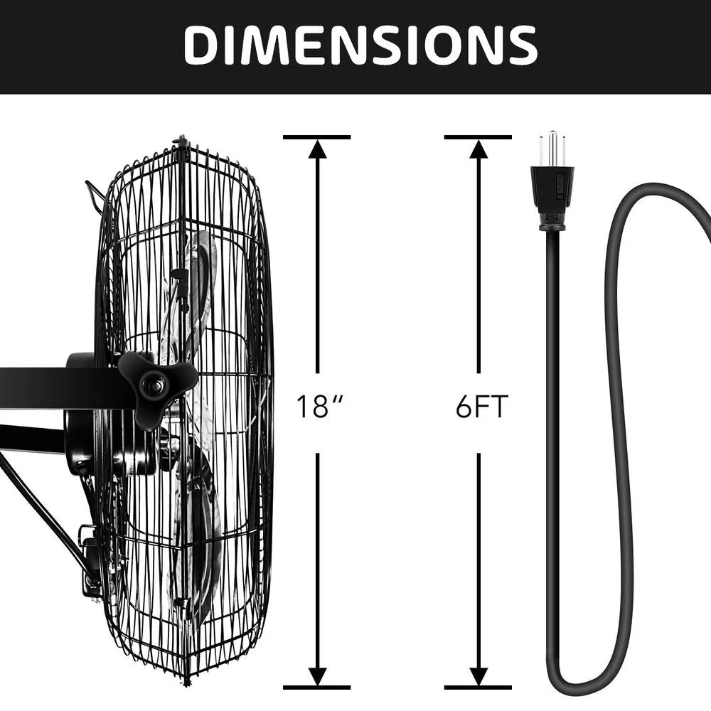 High Velocity Metal Wall Mount Fan-20inch