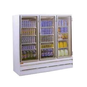 Howard McCray (GR65BM-LED) 78" Wide Commercial Merchandiser with Three Hinged Glass Doors