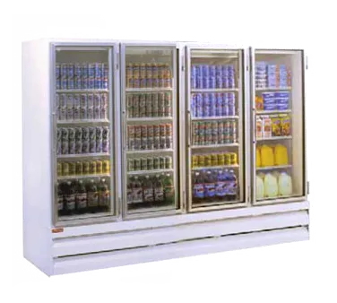 Howard McCray (GR88BM-LED) 104" Wide Commercial Merchandiser with Four Hinged Glass Doors