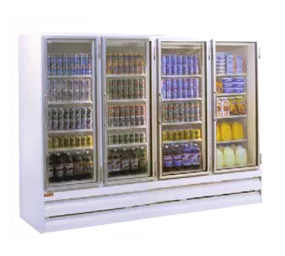 Howard McCray (GR88BM-LED) 104" Wide Commercial Merchandiser with Four Hinged Glass Doors