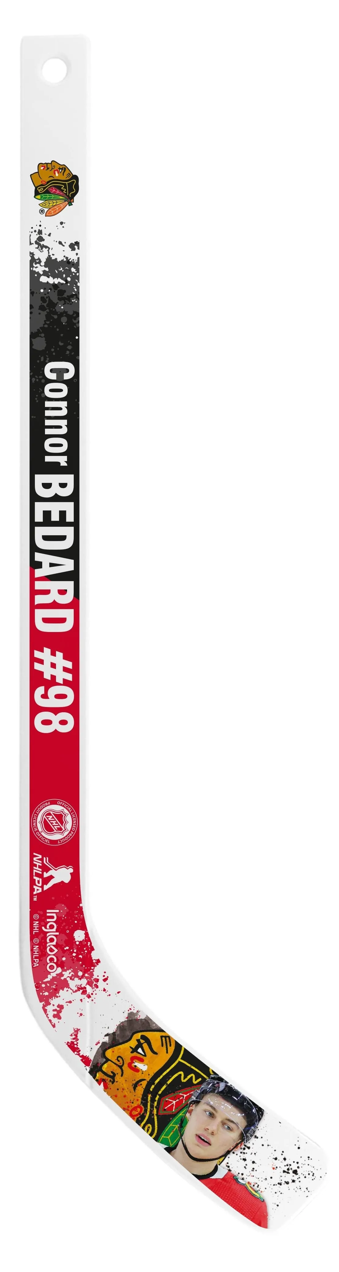 Inglasco NHL Chicago Blackhawks Connor Bedard Mini Stick