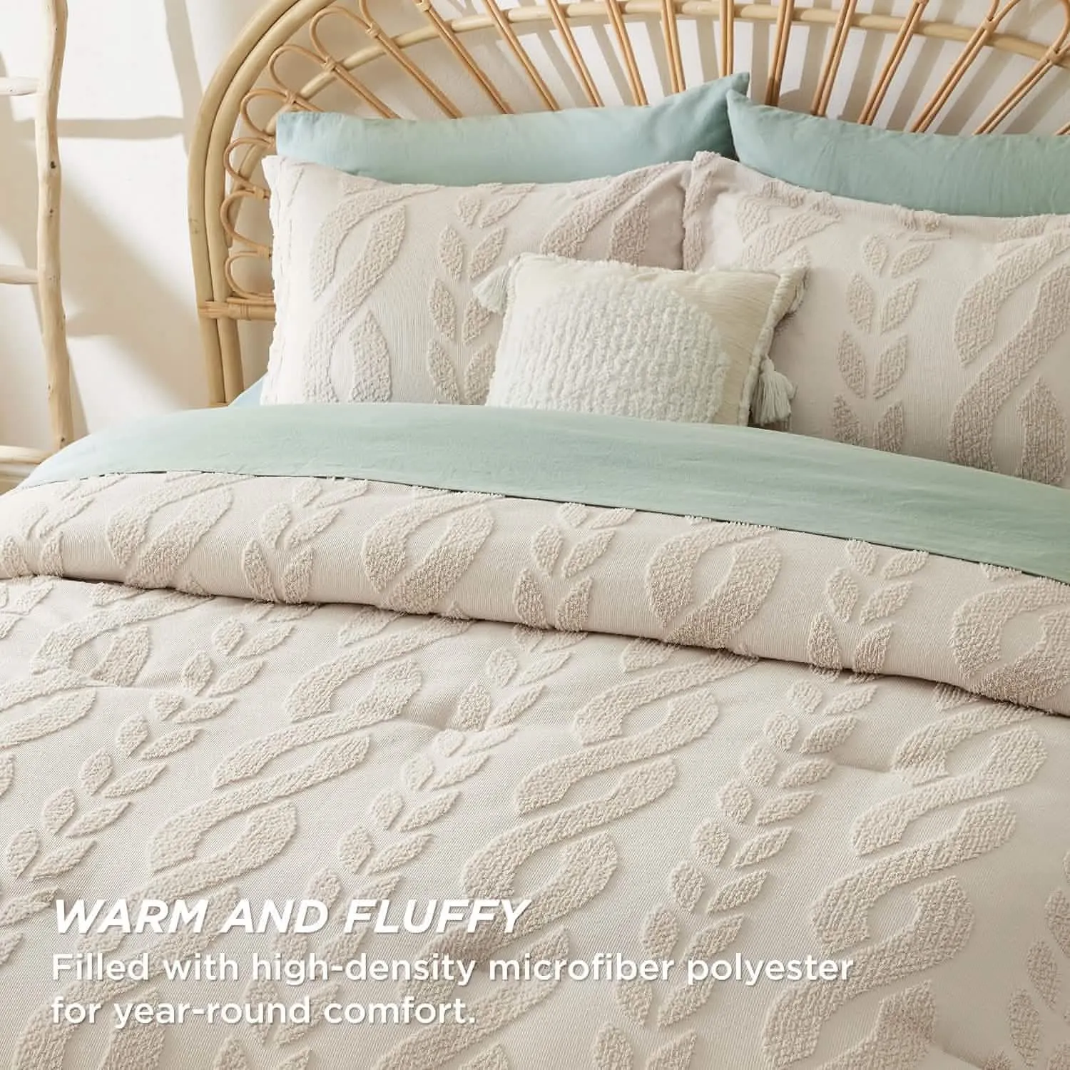 Jacquard Comforter Set Cable Stripe