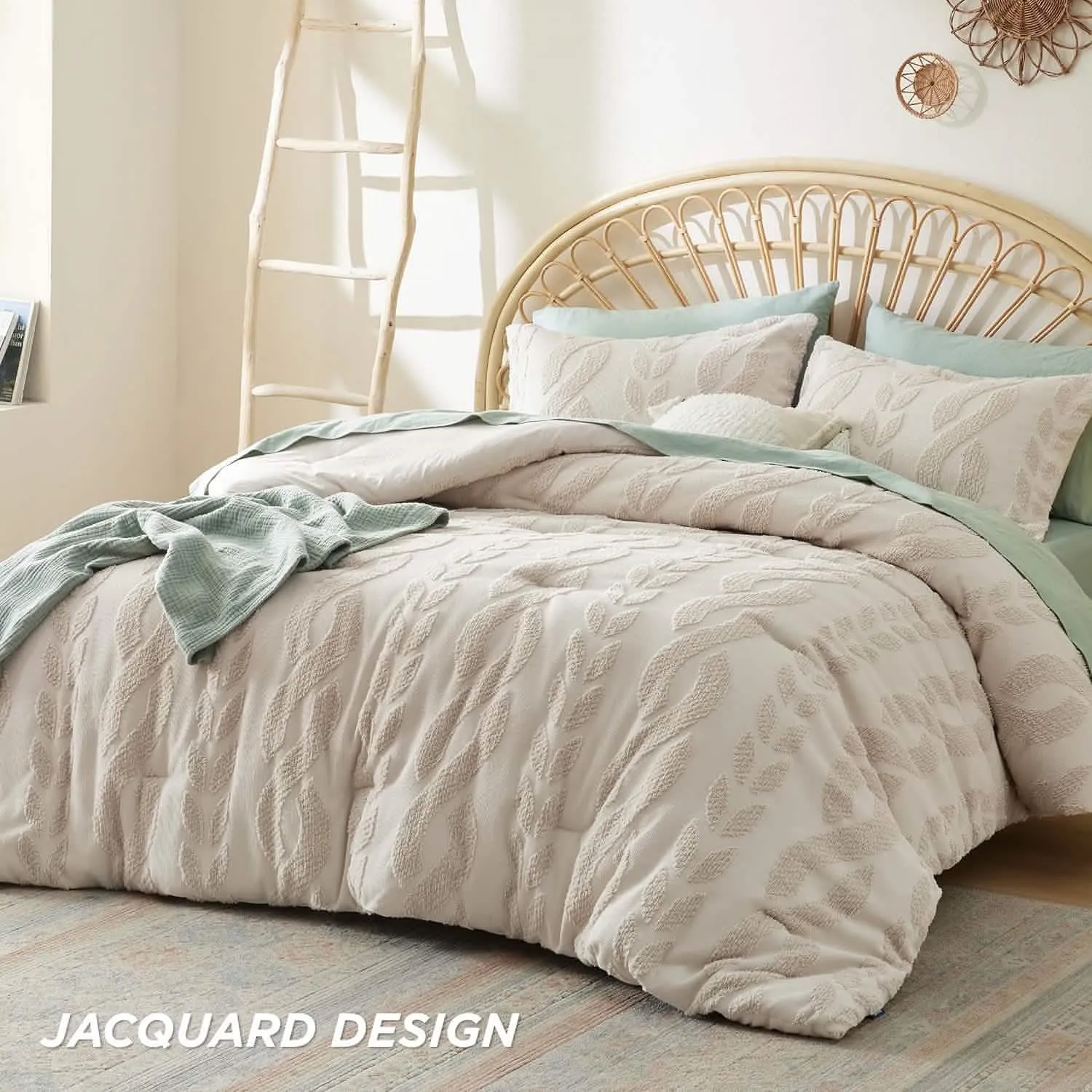 Jacquard Comforter Set Cable Stripe