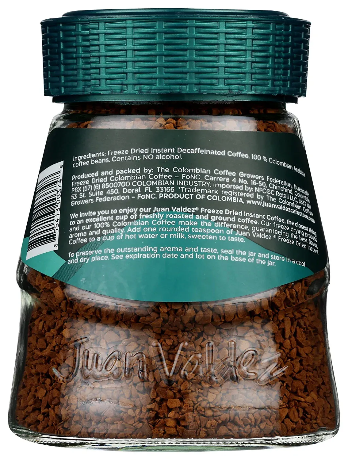 Juan Valdez Decaffeinated Instant Freeze Coffee 3.5 oz