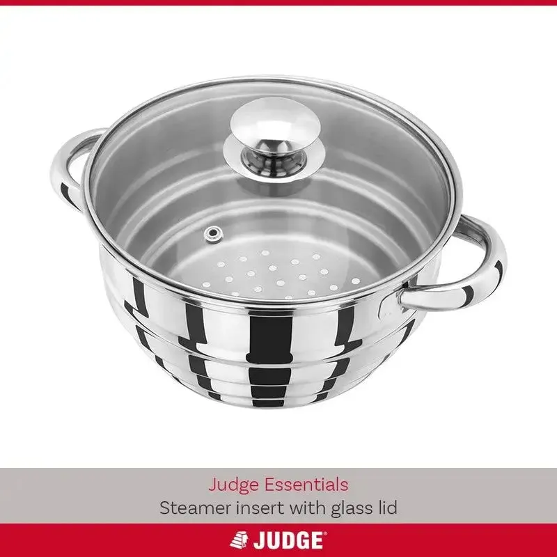 Judge Multi Steamer With Glass Lid 16/18/20cm Saucepans