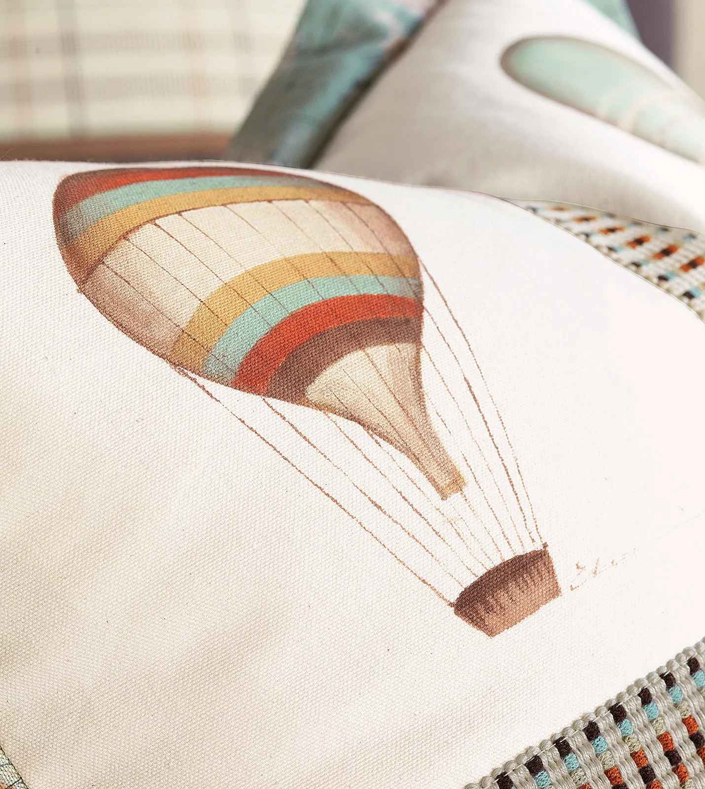 Kai Hand-Painted Balloons Throw Pillow Cover 22x22