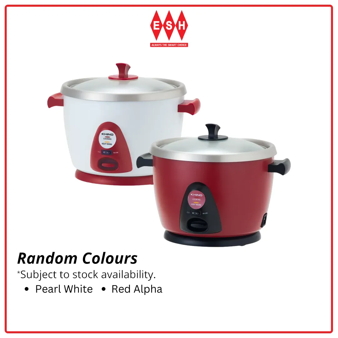 Khind RC110M (Random Colours) 1.0L Keep Warm Switch Anshin Rice Cooker