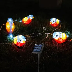 LED Solar Light Cute Bird Style Outdoor Waterproof Solar Fairy Lights String Garden Courtyard Christmas Decoration Sunlight Lamp