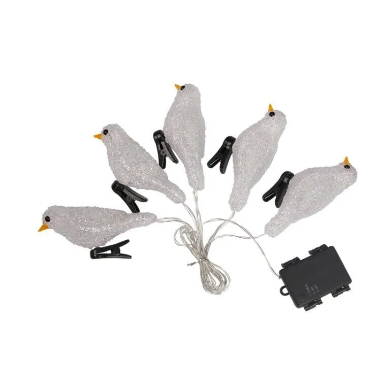 LED Solar Light Cute Bird Style Outdoor Waterproof Solar Fairy Lights String Garden Courtyard Christmas Decoration Sunlight Lamp