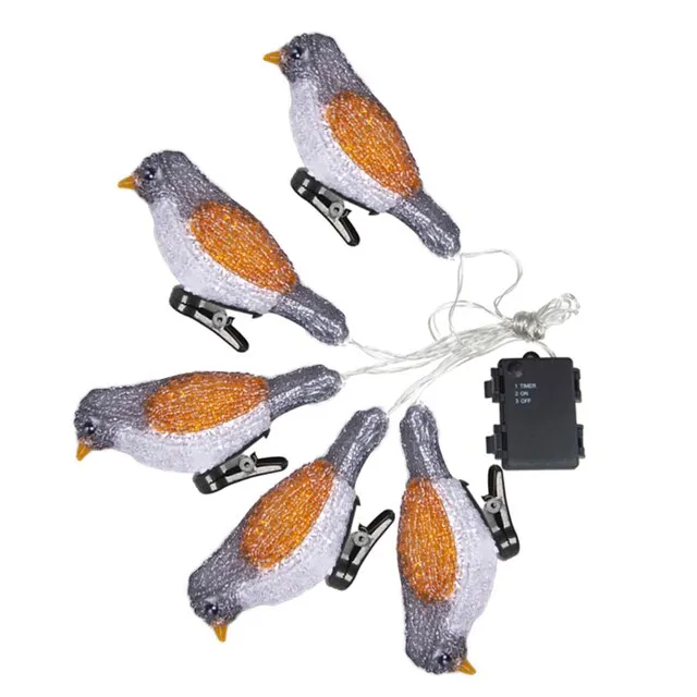 LED Solar Light Cute Bird Style Outdoor Waterproof Solar Fairy Lights String Garden Courtyard Christmas Decoration Sunlight Lamp