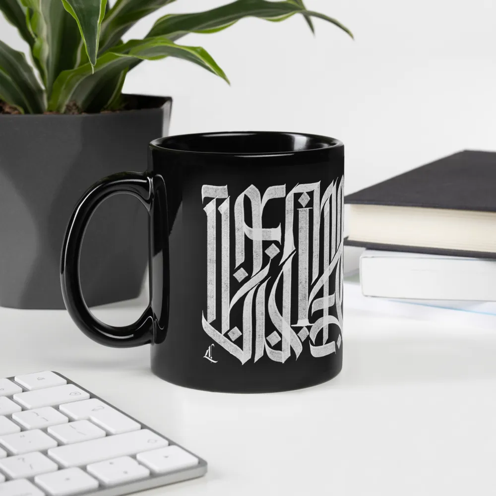 Letterhythm® Inscription Mug  (Black)