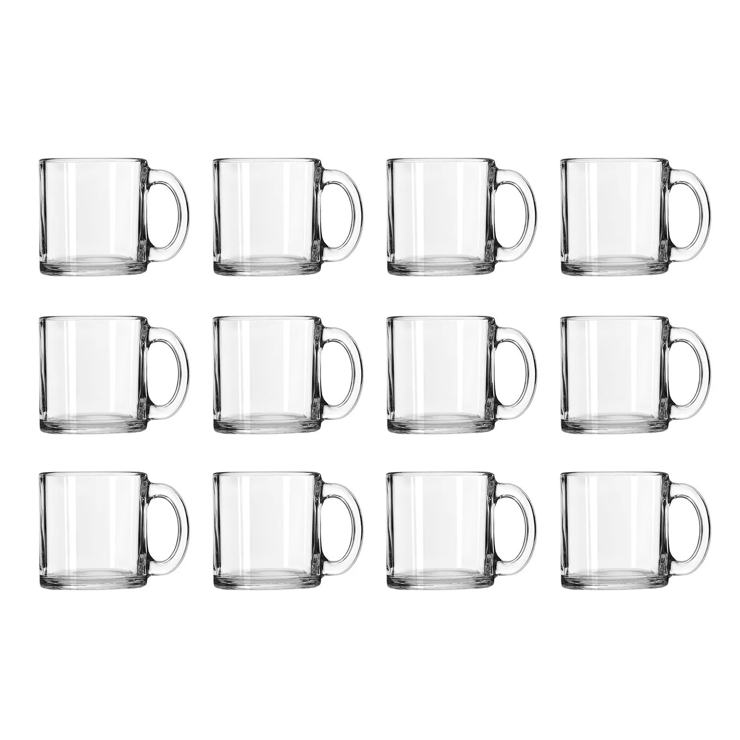 Libbey Robusta Glass Coffee Mug, Clear, 13 Ounce