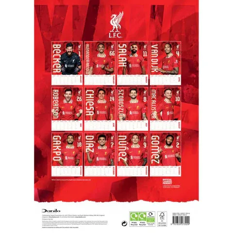 Liverpool 2025 Official Calendar