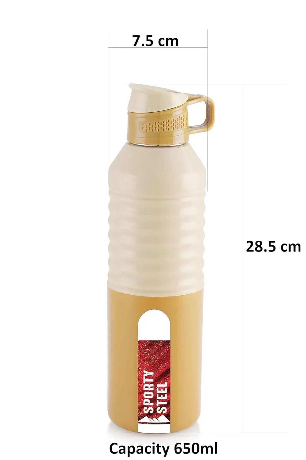 Liza Brown Sporty Insulated Steel Bottle for Office, Home, School | Leak Proof | Wide Mouth 800ml