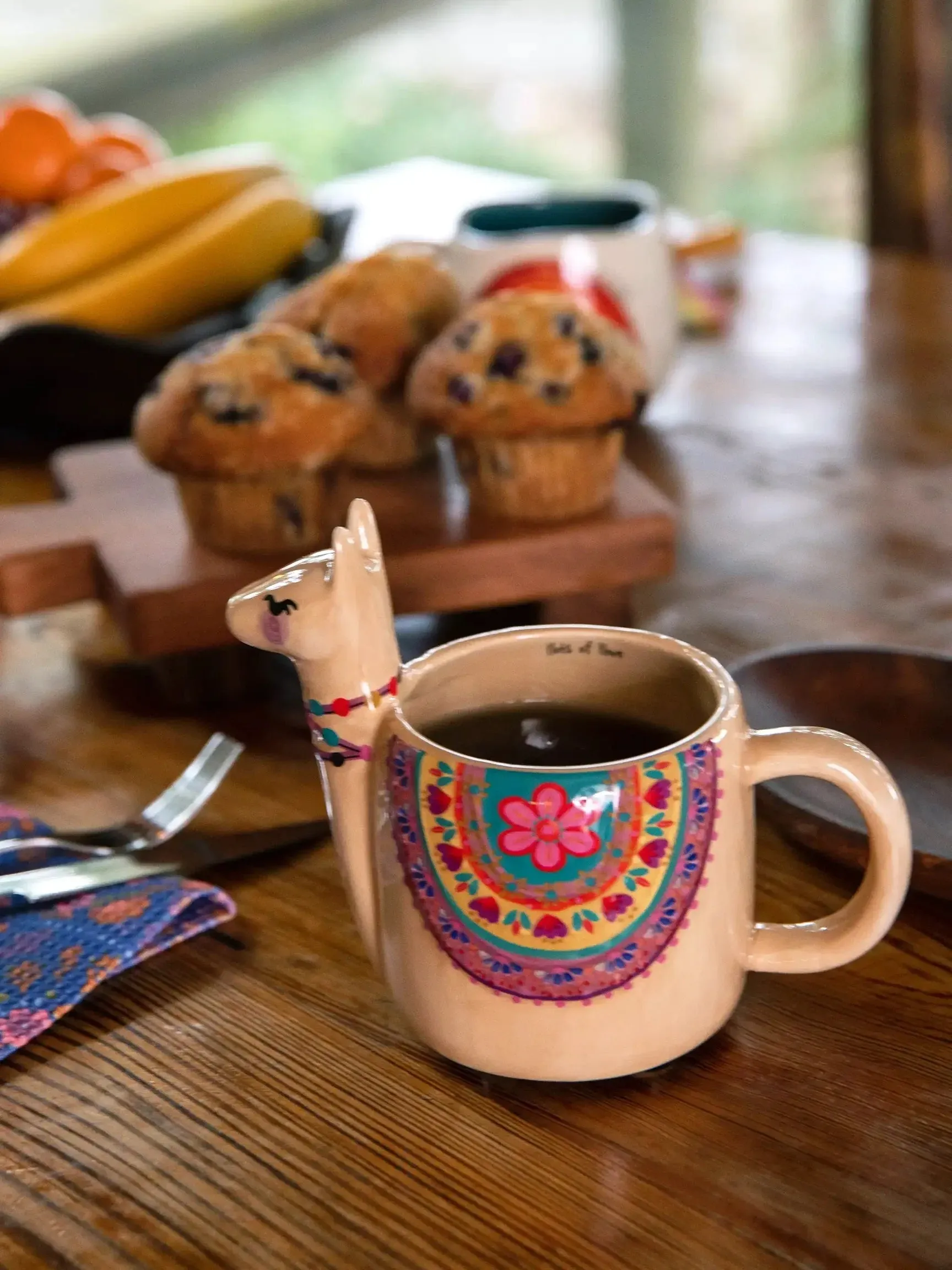 Llama Folk Art Mug 16oz