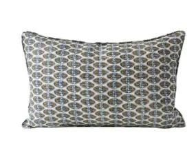 Lodhi Tobacco Linen Lumbar Pillow